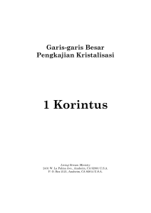 1 Korintus - Pemulihan Tuhan