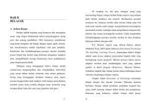bab ii belajar - UIN SMH Banten Institutional Repository