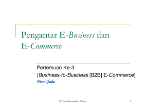 Pengantar E-Business dan E-Commerce