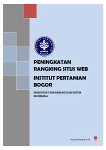 peningkatan rangking situs web institut pertanian bogor