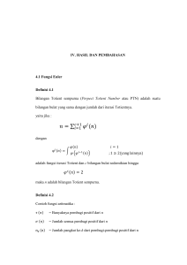 IV. HASIL DAN PEMBAHASAN 4.1 Fungsi Euler Definisi 4.1