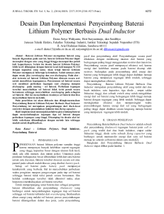 Desain Dan Implementasi Penyeimbang Baterai Lithium Polymer
