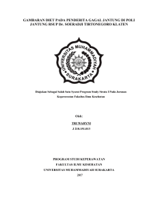 GAMBARAN DIET PADA PENDERITA GAGAL JANTUNG DI POLI
