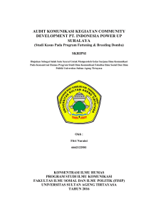audit komunikasi kegiatan community development pt. indonesia