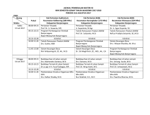 JADWAL PEMBEKALAN MATERI ISI KKN