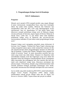 2. Pengembangan Kelapa Sawit di Kamboja H.E.P. Sokhannaro