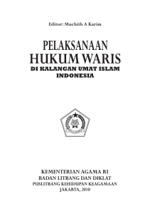 pelaksanaan hukum waris di kalangan umat islam indonesia