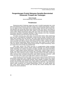 PDF: Pengembangan Produk Rekayasa Genetika Berorientasi