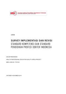 survey implementasi dan revisi standard kompetensi