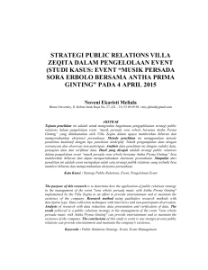 strategi public relations villa zeqita dalam