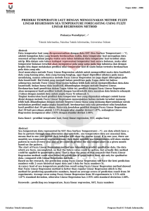 prediksi temperatur laut dengan menggunakan metode fuzzy linear