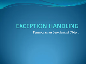 8. exception handling