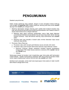 pengumuman - Bank Mandiri