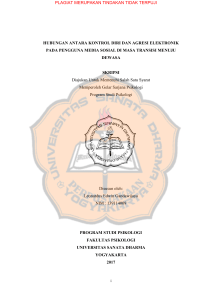 HUBUNGAN ANTARA KONTROL DIRI DAN AGRESI ELEKTRONIK
