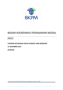 Laporan Keuangan BKPM T.A. 2015