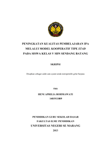 peningkatan kualitas pembelajaran ipa melalui model