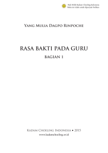 rasa bakti pada guru - Kadam Choeling Indonesia