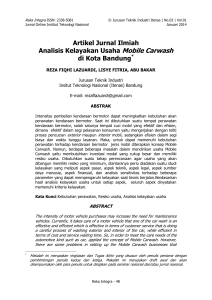 Artikel Jurnal Ilmiah Analisis Kelayakan Usaha Mobile Carwash di