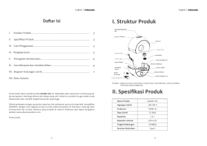 I. Struktur Produk II. Spesifikasi Produk