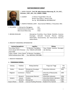 daftar riwayat hidup - Finansial Bisnis Informasi