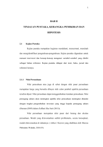 bab ii tinjauan pustaka, kerangka pemikiran dan