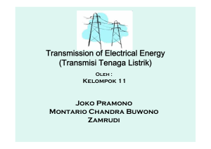 Transmission of Electrical Energy (Transmisi