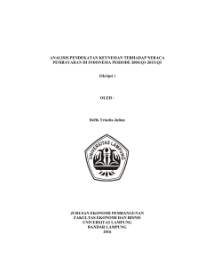 ANALISIS PENDEKATAN KEYNESIAN TERHADAP NERACA