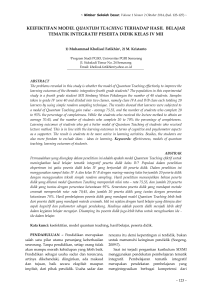 keefektifan model quantum teaching terhadap hasil