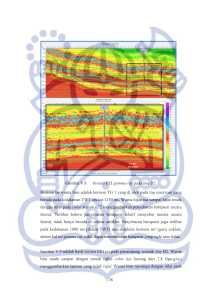 Gambar V.8. Inversi EEI gamma ray pada line B2. Horison berwarna