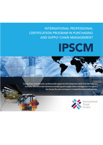 international professional certification program in purchasing and