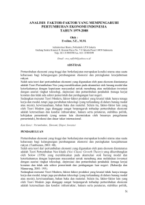 analisis faktor-faktor yang mempengaruhi pertumbuhan ekonomi