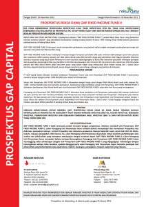 Revisi Prospektus GAP FIXED INCOME FUND 2015