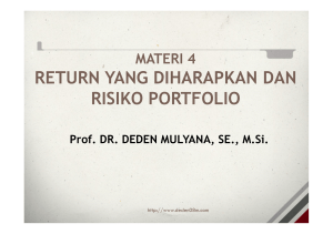 return yang diharapkan dan risiko portfolio