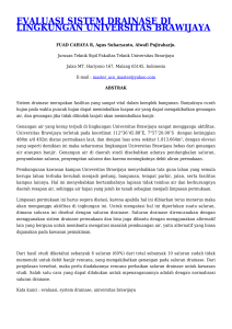 EVALUASI SISTEM DRAINASE DI LINGKUNGAN UNIVERSITAS