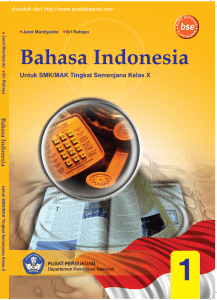 Bahasa Indonesia 1, Jarot Mardiyanto dkk, 2009