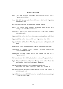 DAFTAR PUSTAKA Abdul Kadir (2009), Membuat Aplikasi Web