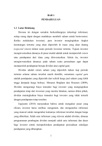 1 BAB 1 PENDAHULUAN 1.1 Latar Belakang Dewasa ini dengan