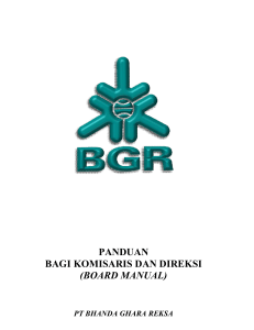 panduan bagi komisaris dan direksi (board manual)