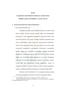 17 BAB II PARADIGMA KONSTRUKTIVISME DALAM KONTEKS