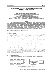 alat ukur jarak pada mobil berbasis sistem ultrasonik