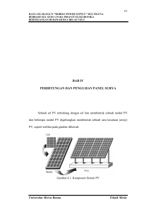 bab iv perhitungan dan pengujian panel surya