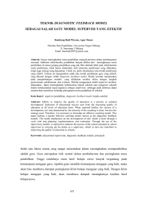 TEKNIK DIAGNOSTIC FEEDBACK MODEL SEBAGAI SALAH SATU