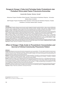 Pengaruh Omega 3 Fatty Acid Terhadap Kadar Prokalsitonin dan