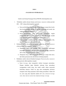 BAB 4 ANALISIS DAN PEMBAHASAN Analisis atas Kinerja