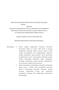 peraturan menteri perhubungan republik indonesia nomor tentang