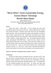 “Mirai Nihon” Green Sustainable Energy, Inovasi Desain Teknologi