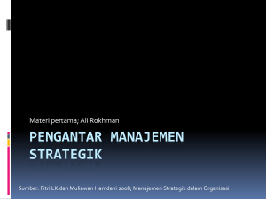 Pengantar Manajemen Strategik
