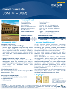 mandiri investa UGM (MI – UGM)