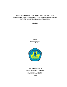 KERJASAMA PENGELOLAAN LINGKUNGAN LAUT