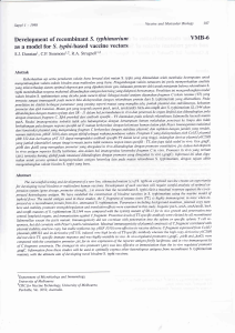 Development of recombinant S- typhimurium